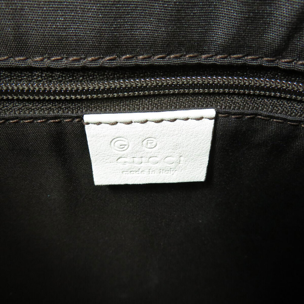 Gucci Logo Motif Shoulder Bag Canvas Leather - Picture 6 of 11
